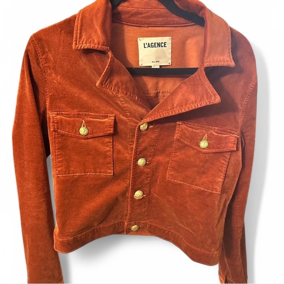 L'AGENCE Jackets & Blazers - L’Agence Burnt Orange Suede Jacket (size S)